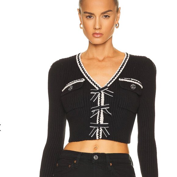 Self-Portrait Melange Knit Cardigan Sz S - Picture 4 of 4